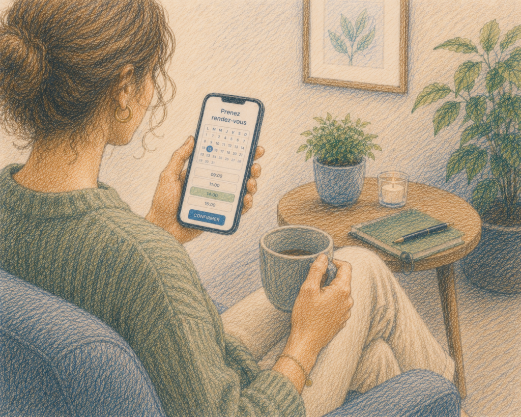 Prise de rendez-vous en ligne depuis un téléphone
