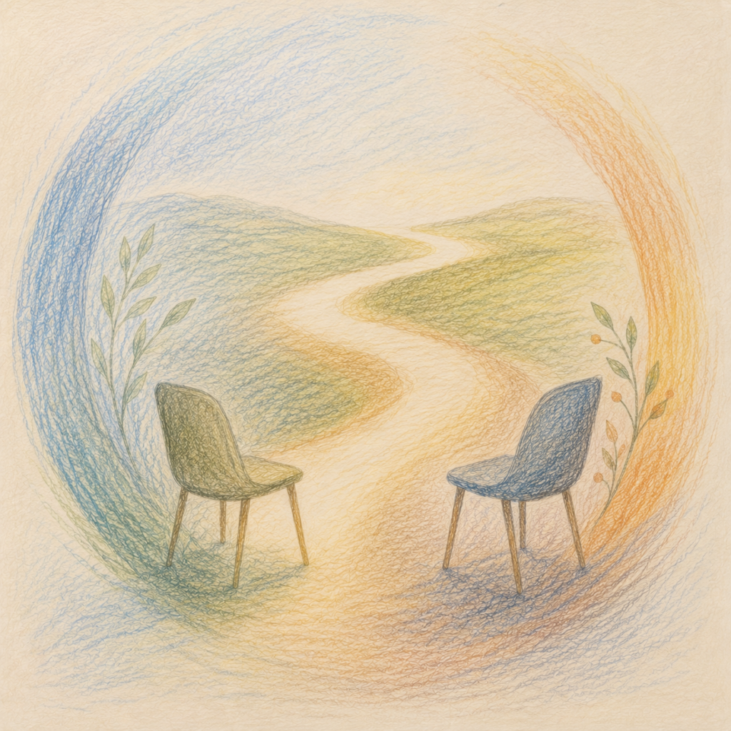 Deux fauteuils face à face dans un espace thérapeutique